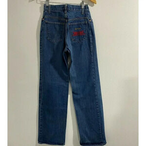 1970's Vintage Women's Levis Jeans Embroidered Pocket Blue High Rise 9 25" Waist